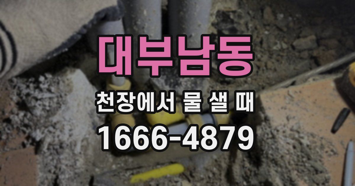 대부남동 천장에서 물 샐 때
