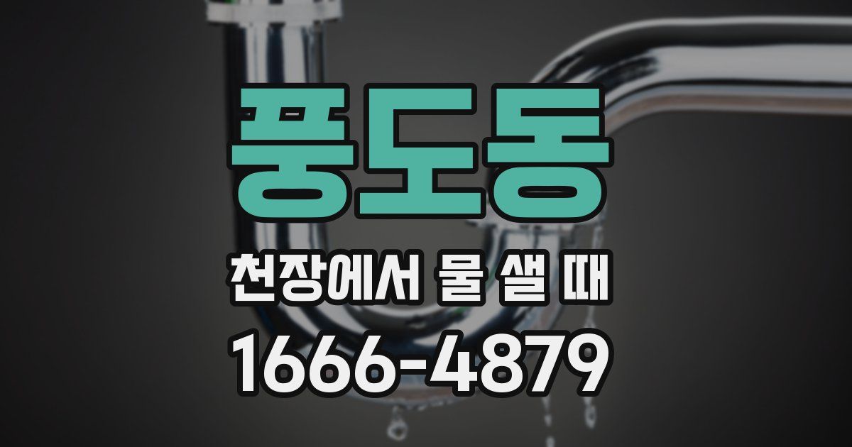 풍도동 천장에서 물 샐 때