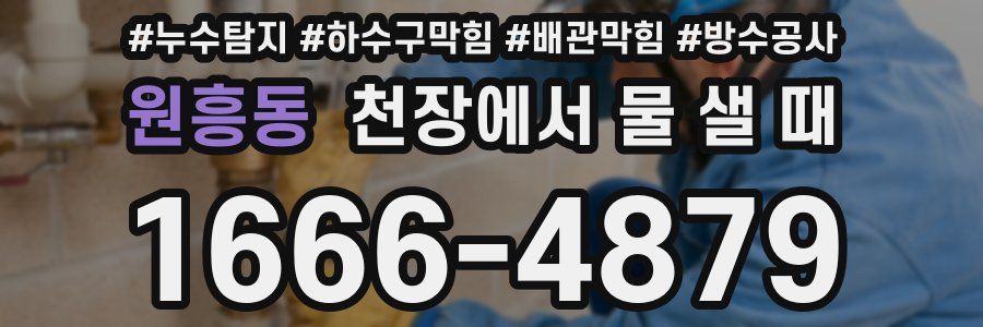 원흥동 천장에서 물 샐 때