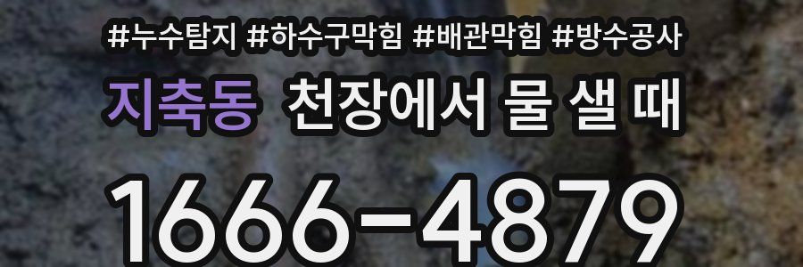 지축동 천장에서 물 샐 때