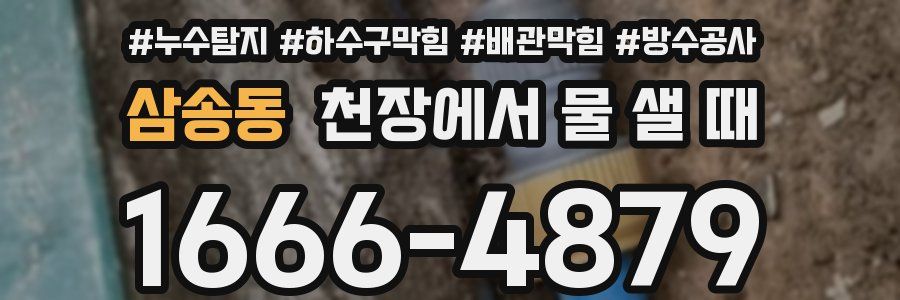 삼송동 천장에서 물 샐 때