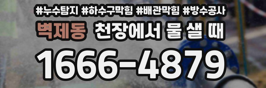벽제동 천장에서 물 샐 때