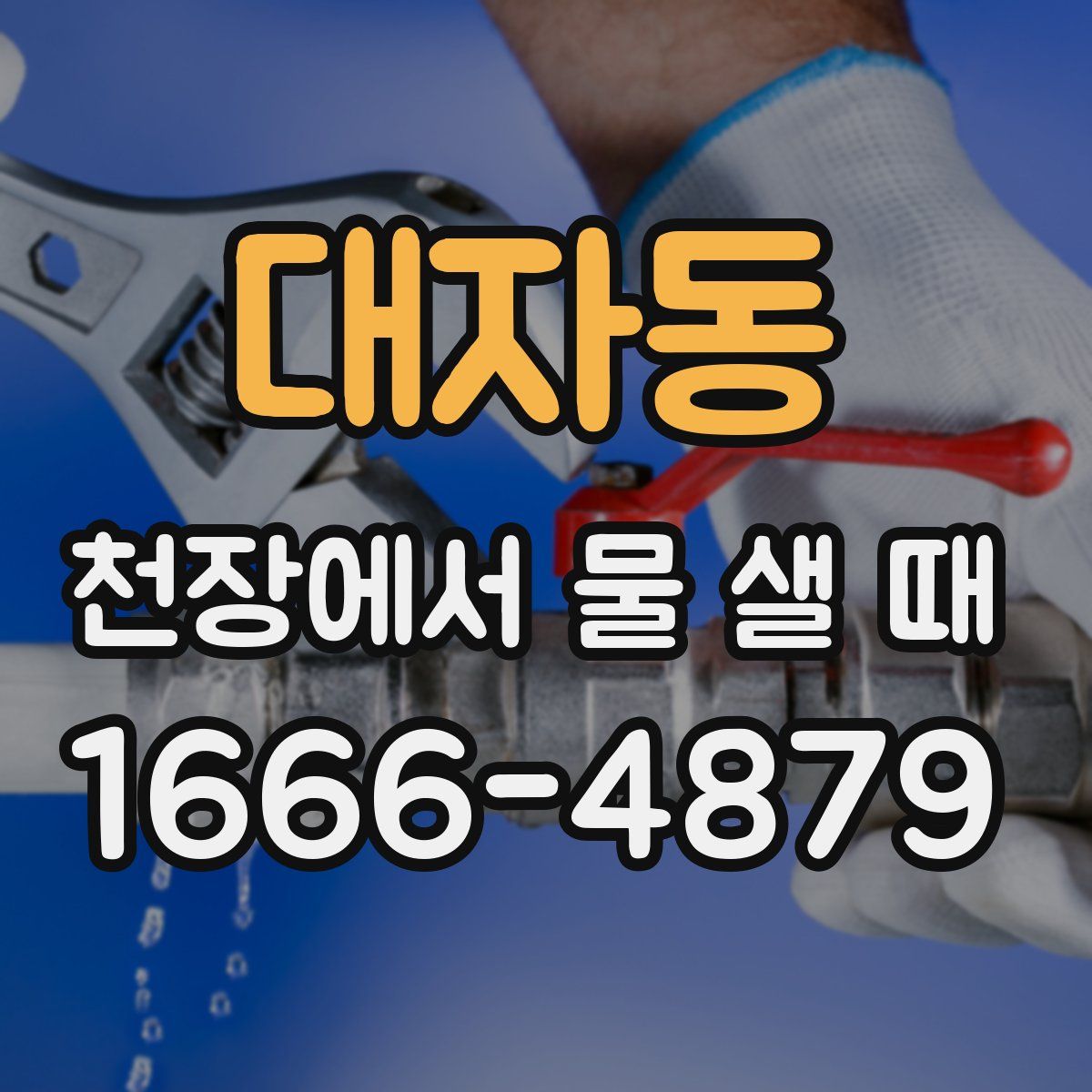 대자동 천장에서 물 샐 때