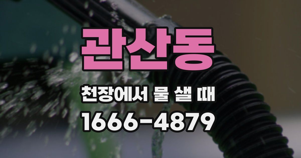 관산동 천장에서 물 샐 때