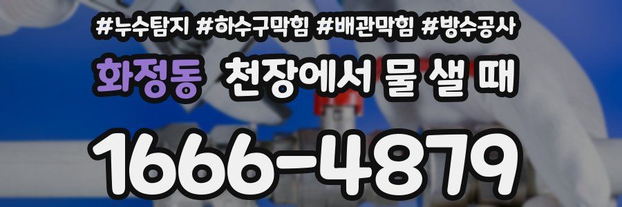 화정동 천장에서 물 샐 때