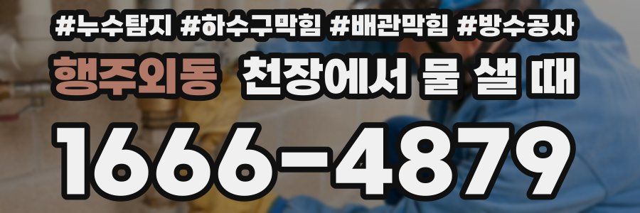 행주외동 천장에서 물 샐 때