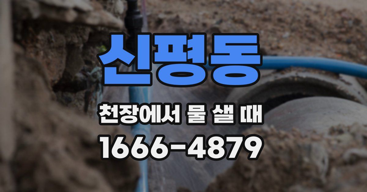 신평동 천장에서 물 샐 때