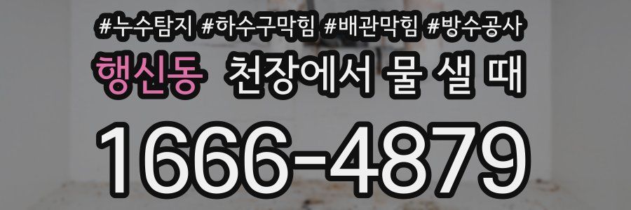 행신동 천장에서 물 샐 때