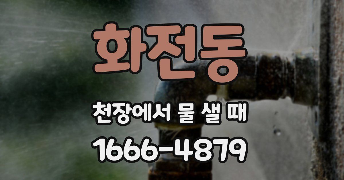 화전동 천장에서 물 샐 때