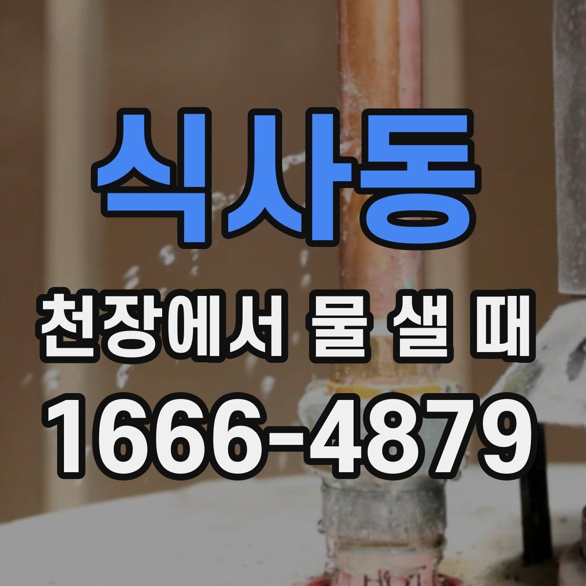 식사동 천장에서 물 샐 때