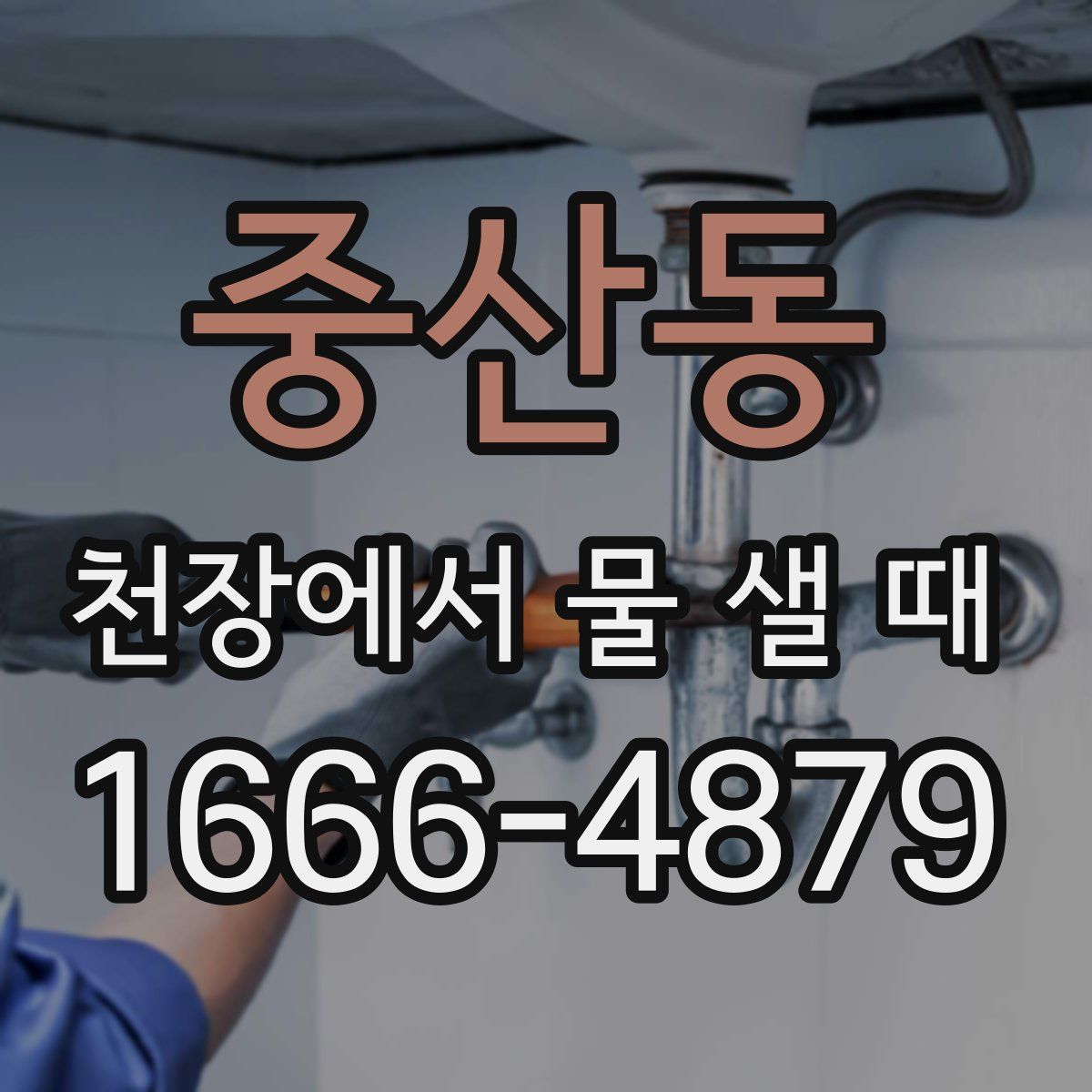 중산동 천장에서 물 샐 때