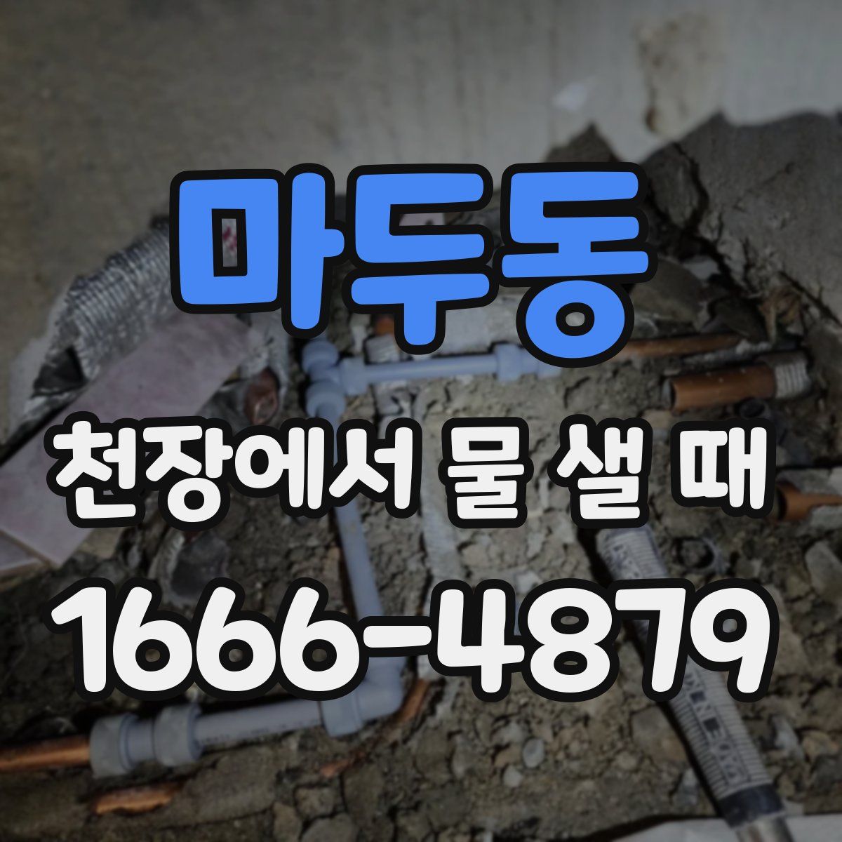 마두동 천장에서 물 샐 때