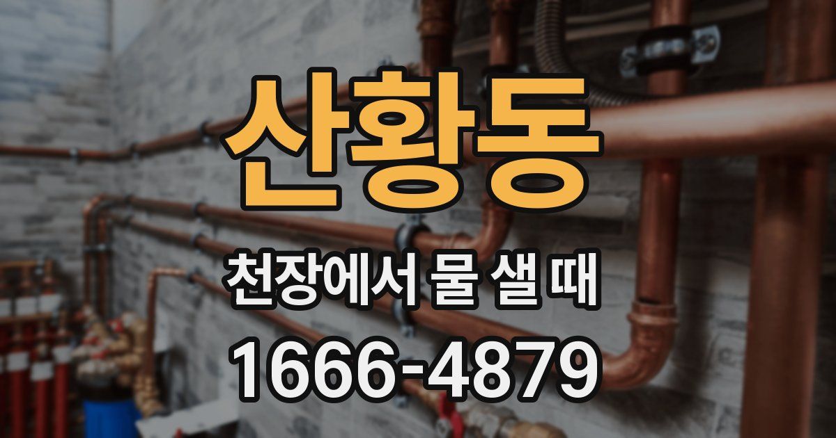산황동 천장에서 물 샐 때