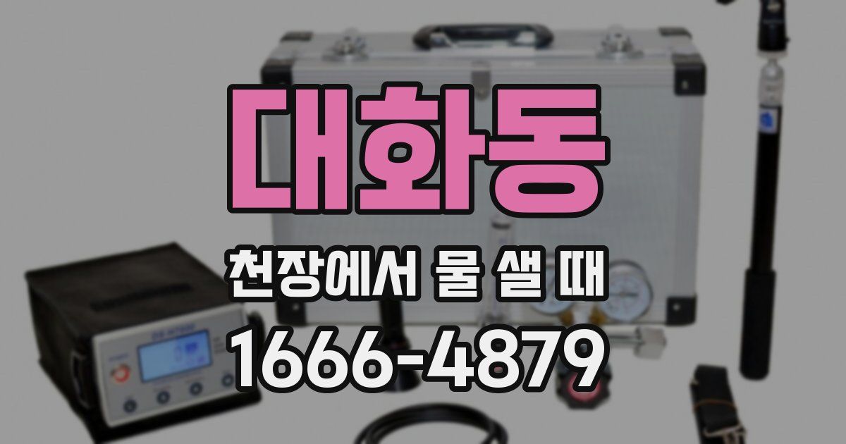 대화동 천장에서 물 샐 때
