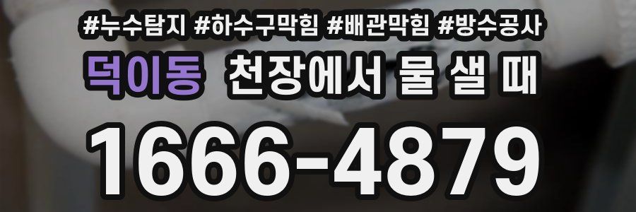 덕이동 천장에서 물 샐 때