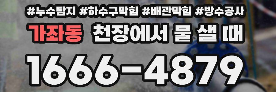 가좌동 천장에서 물 샐 때