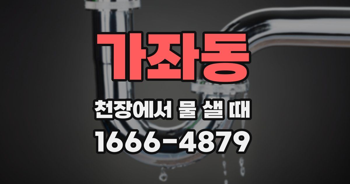 가좌동 천장에서 물 샐 때