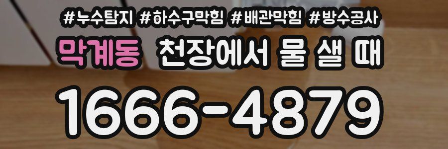 막계동 천장에서 물 샐 때