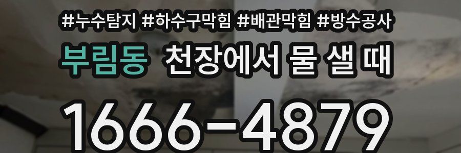 부림동 천장에서 물 샐 때