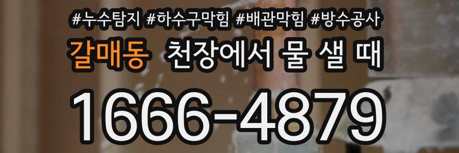 갈매동 천장에서 물 샐 때