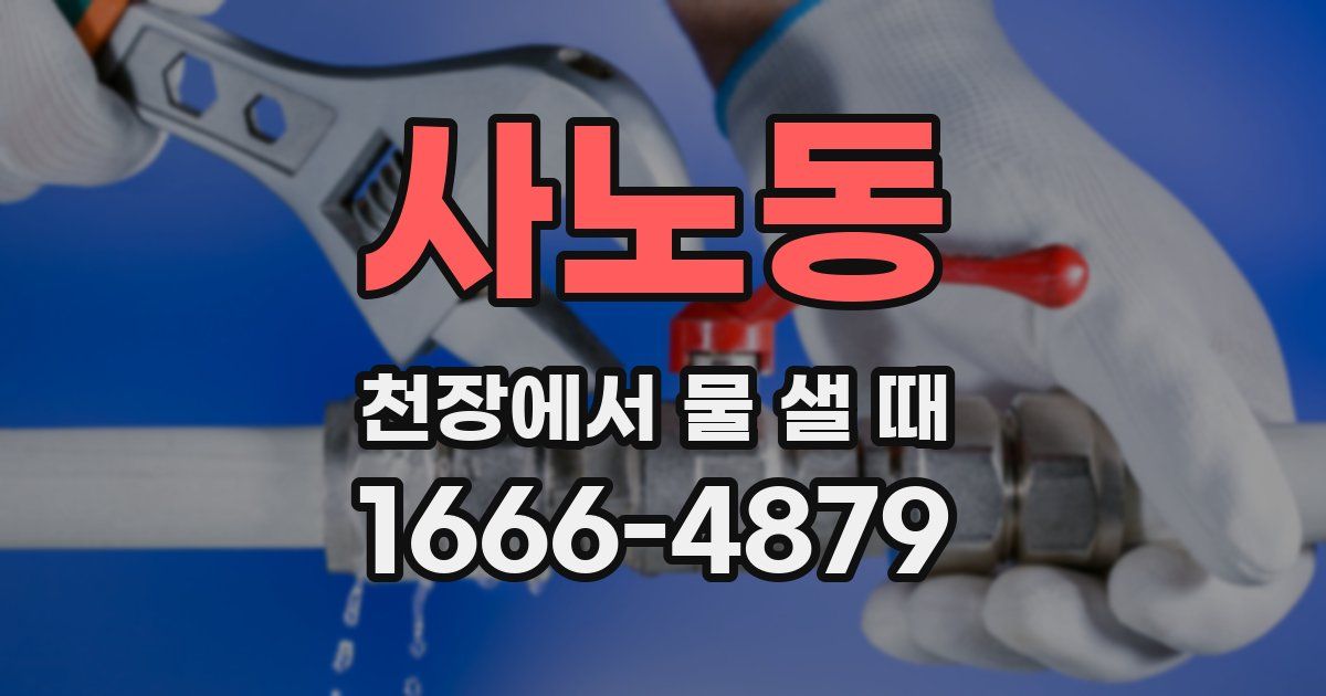 사노동 천장에서 물 샐 때