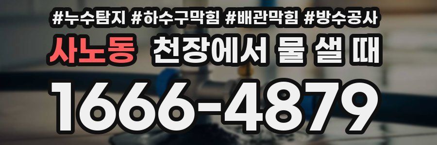 사노동 천장에서 물 샐 때
