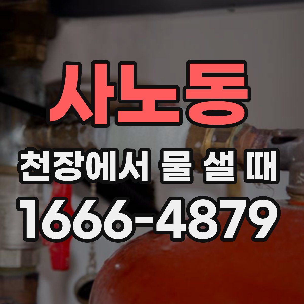 사노동 천장에서 물 샐 때