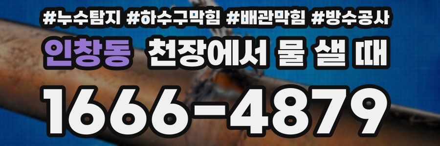 인창동 천장에서 물 샐 때