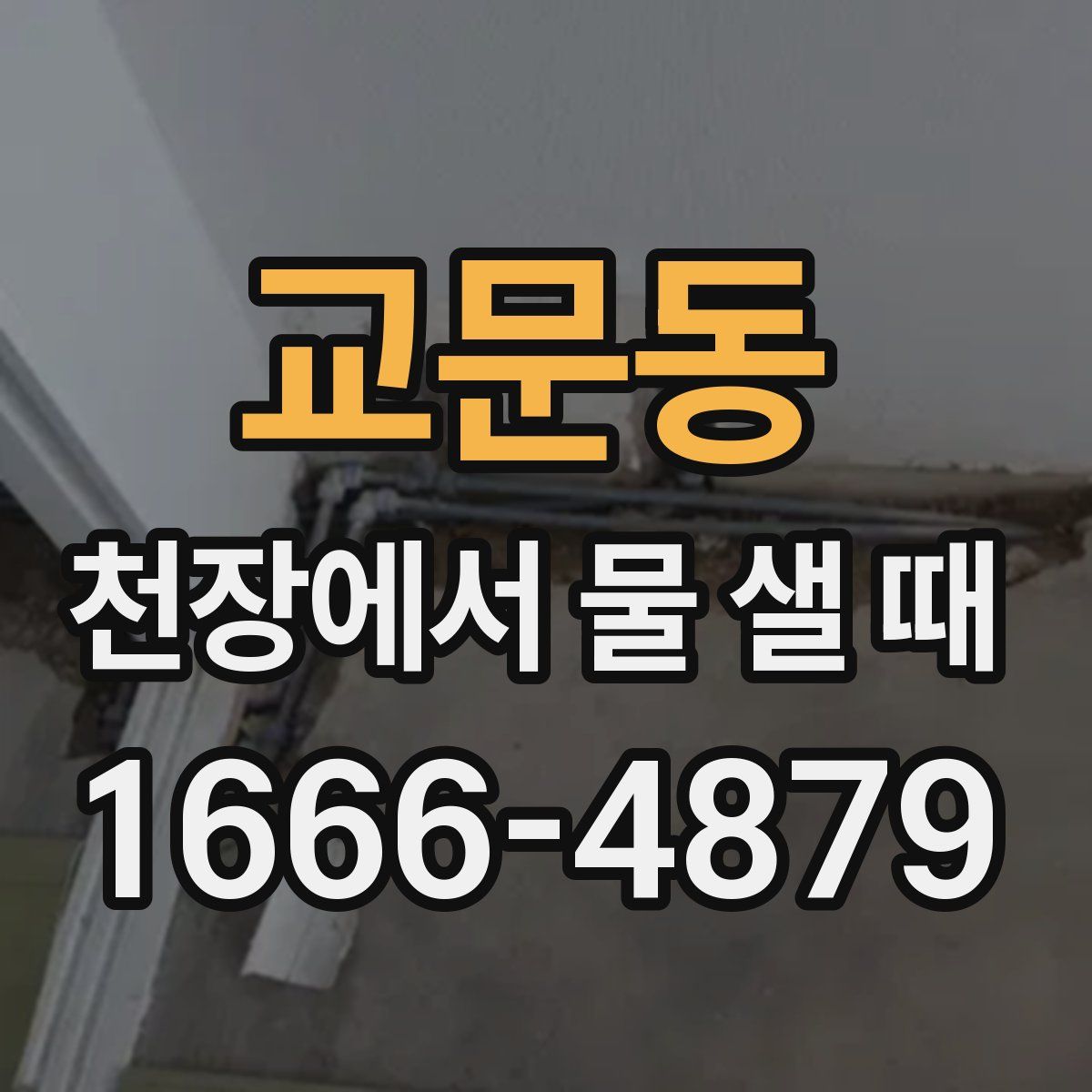 교문동 천장에서 물 샐 때