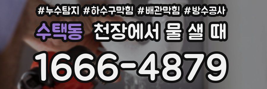 수택동 천장에서 물 샐 때