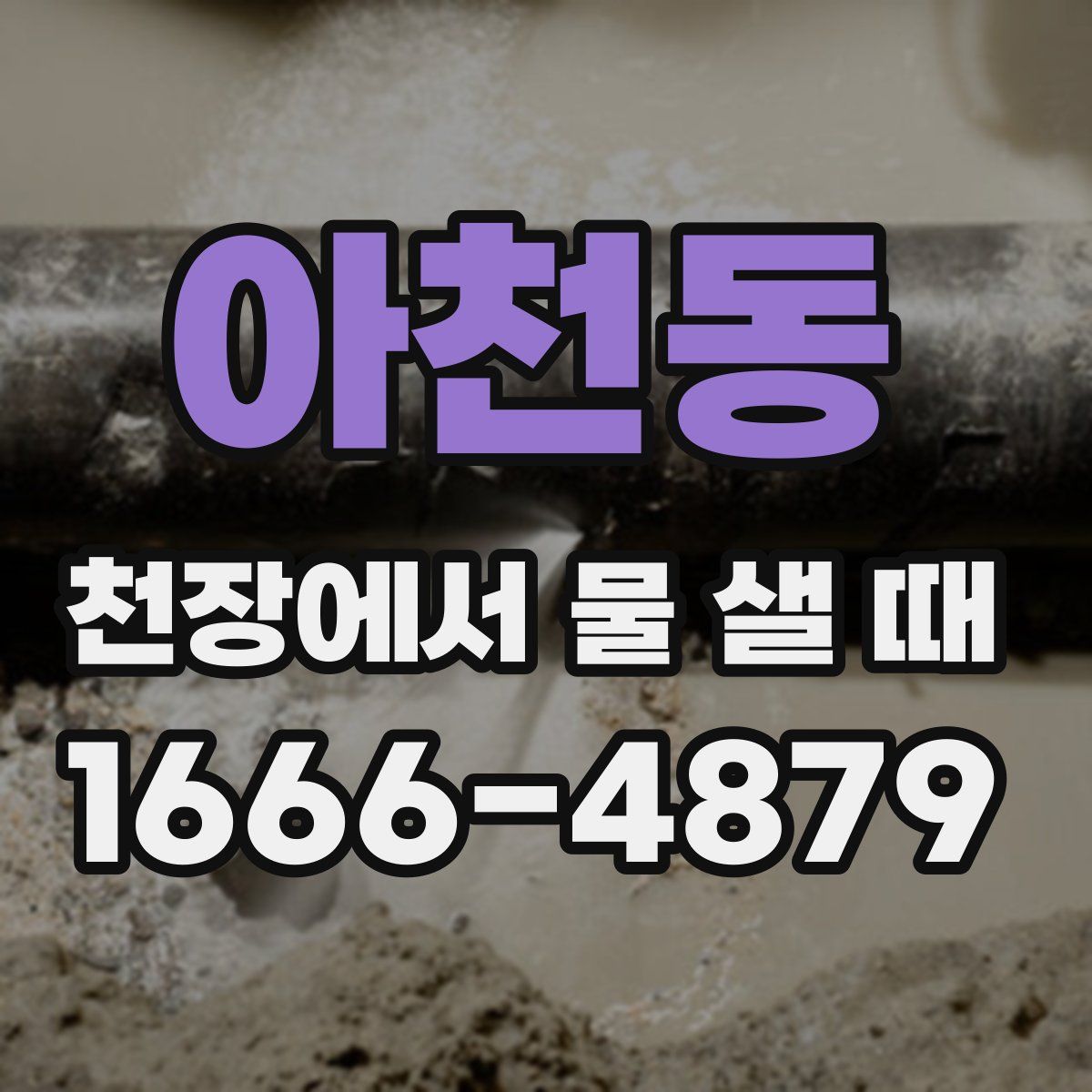 아천동 천장에서 물 샐 때