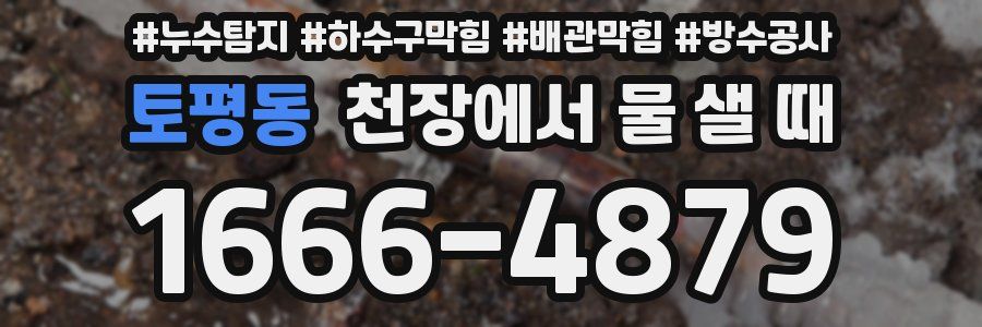 토평동 천장에서 물 샐 때