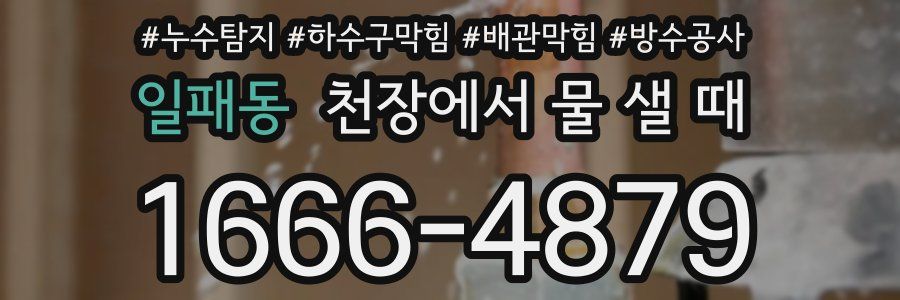 일패동 천장에서 물 샐 때