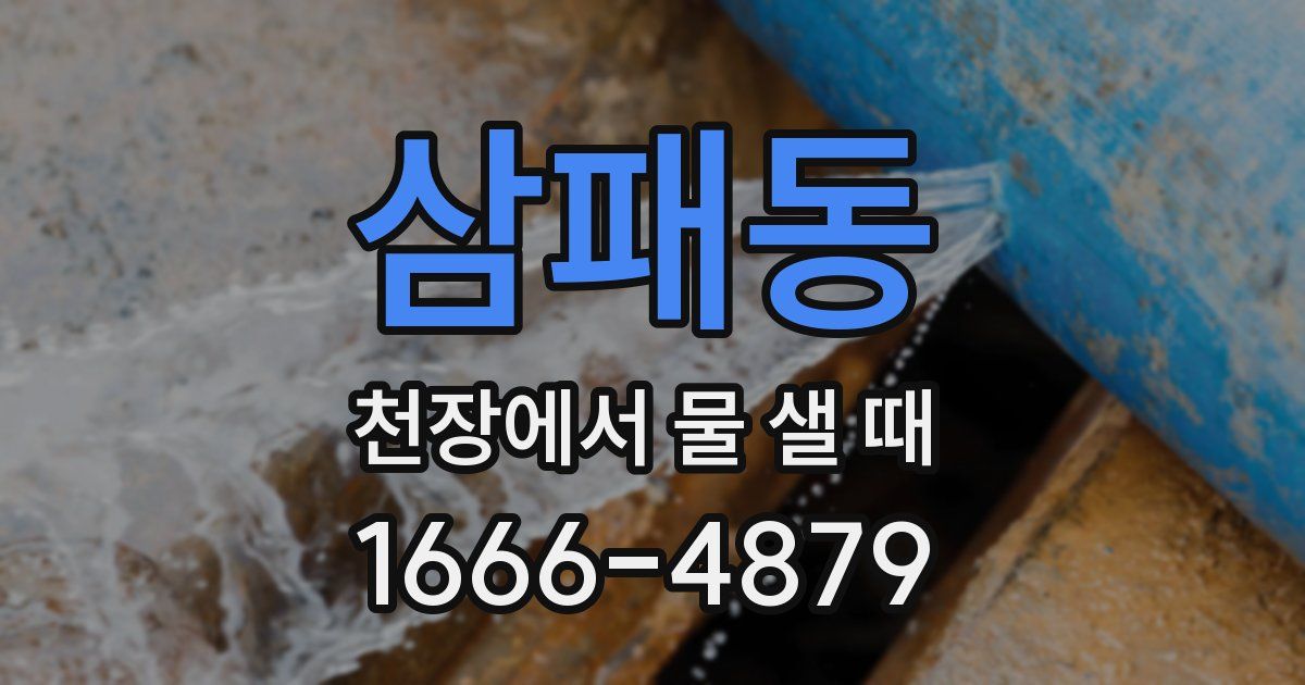 삼패동 천장에서 물 샐 때