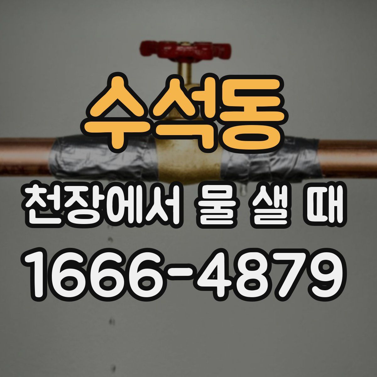 수석동 천장에서 물 샐 때