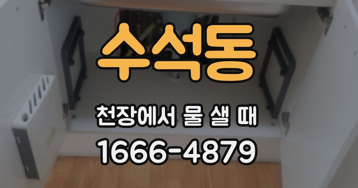 수석동 천장에서 물 샐 때