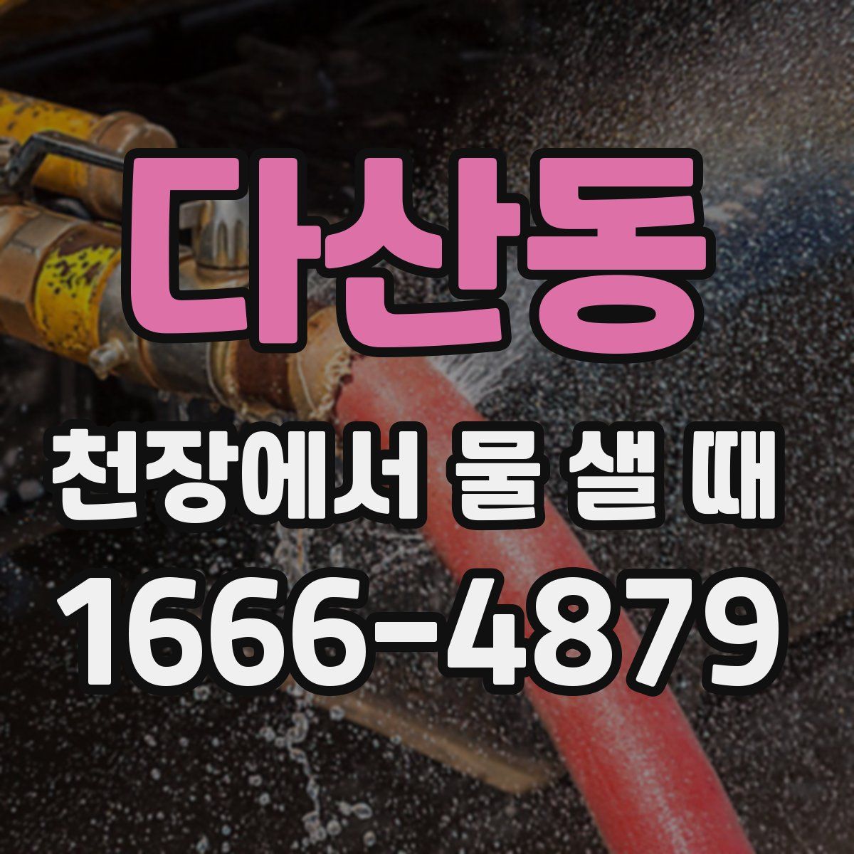 다산동 천장에서 물 샐 때