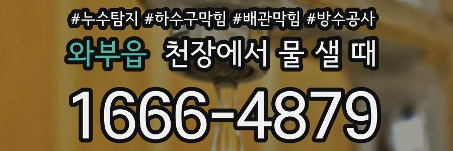 와부읍 천장에서 물 샐 때