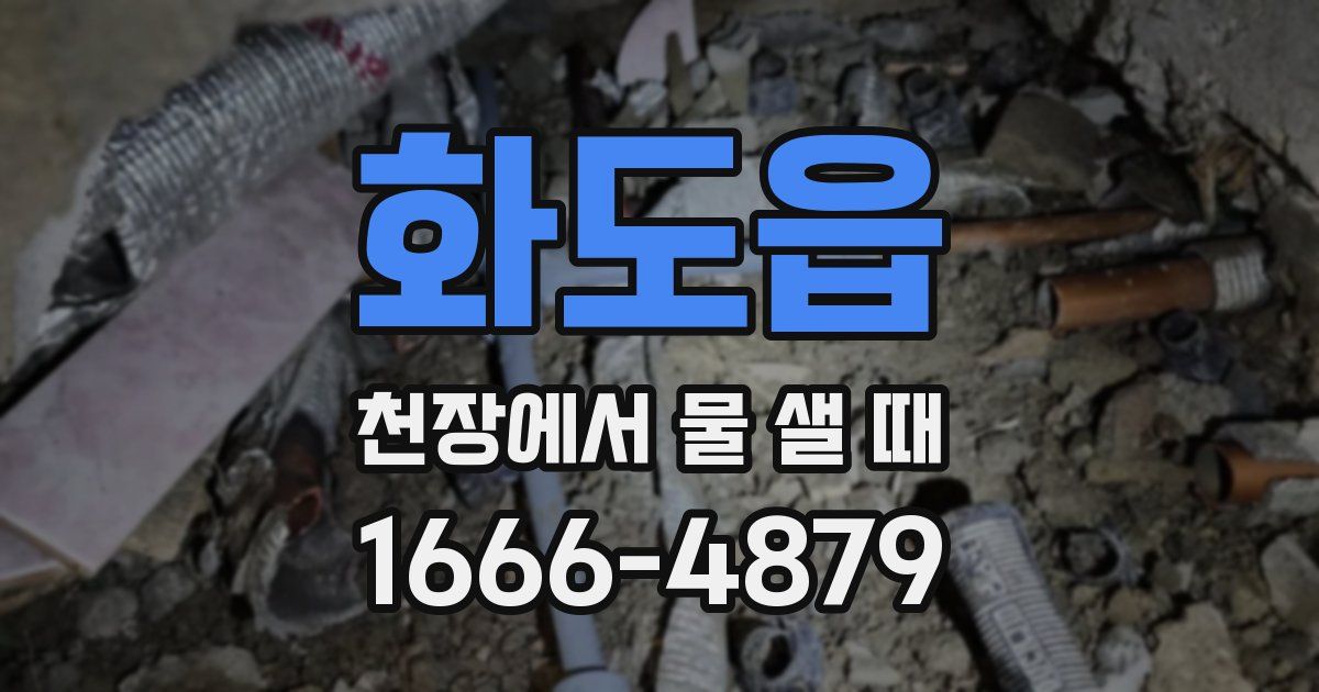 화도읍 천장에서 물 샐 때