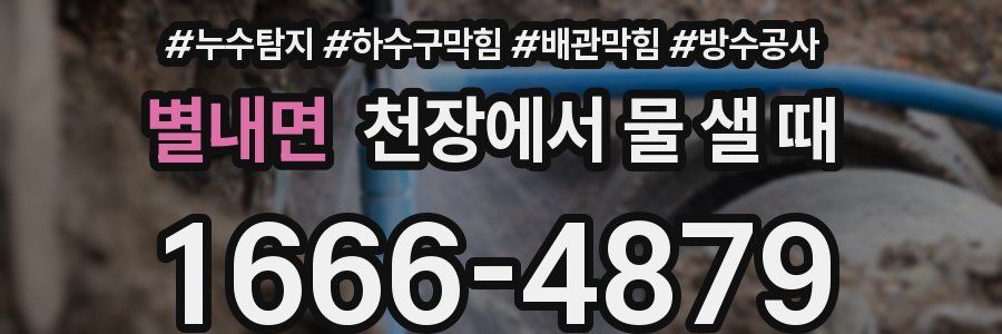 별내면 천장에서 물 샐 때