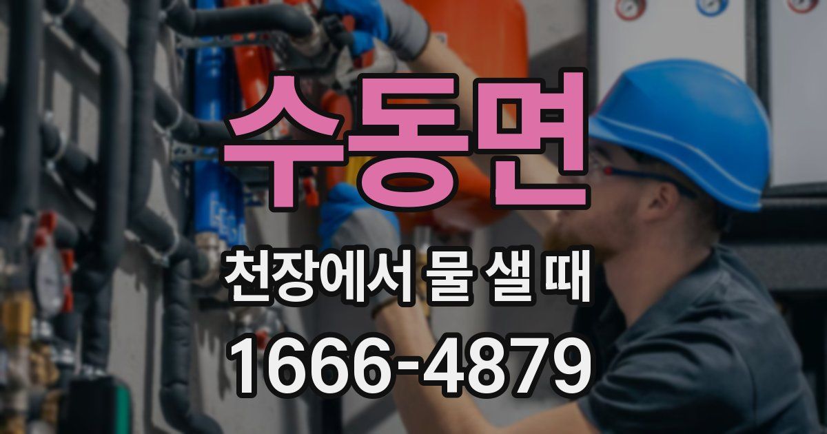 수동면 천장에서 물 샐 때