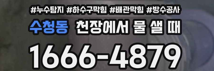 수청동 천장에서 물 샐 때