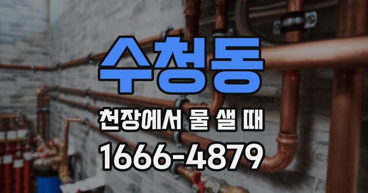 수청동 천장에서 물 샐 때