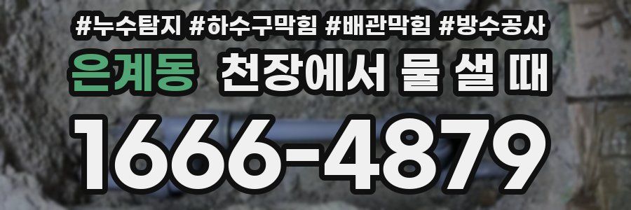 은계동 천장에서 물 샐 때