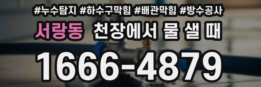 서랑동 천장에서 물 샐 때