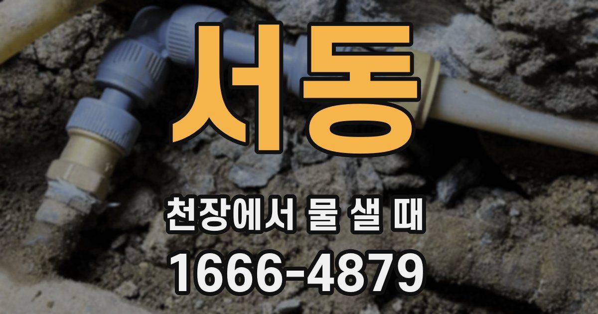 서동 천장에서 물 샐 때