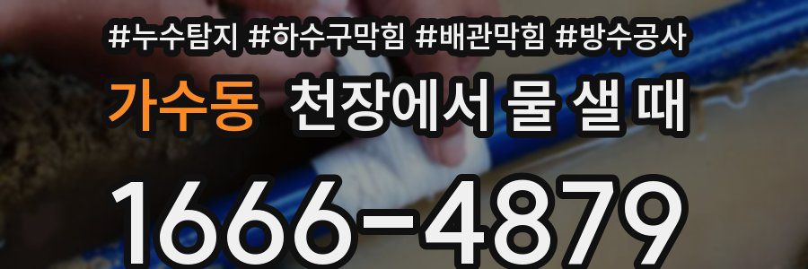 가수동 천장에서 물 샐 때