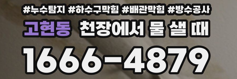고현동 천장에서 물 샐 때