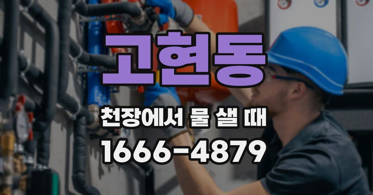 고현동 천장에서 물 샐 때