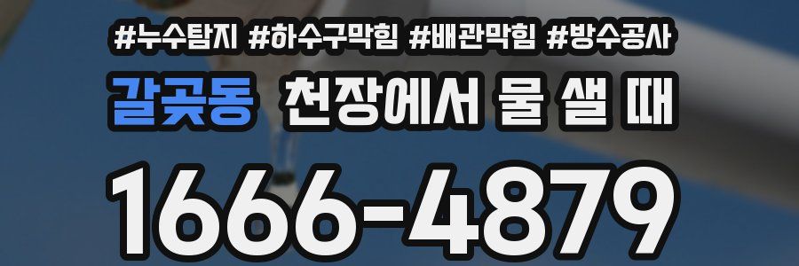 갈곶동 천장에서 물 샐 때